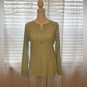 Athleta NWOT 3/4 zip, long sleeve workout jacket, size medium, mint green color